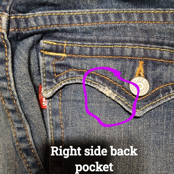 Levis size 8 low rise boot cut jeans - Picture 6 of 7